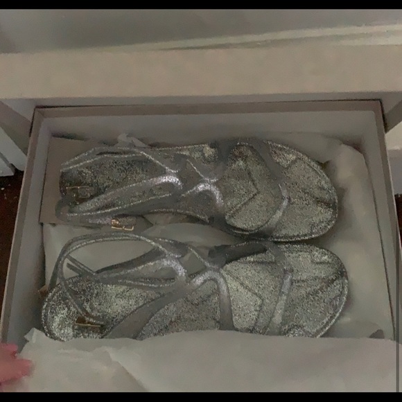 Jimmy Choo Jelly Sandals in Silver. Size 6.5. Never worn - Picture 3 of 3
